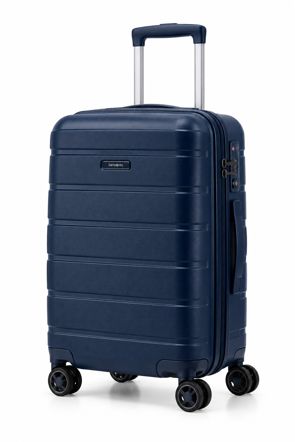 Trolley rigido 4 ruote blu navy con manico telescopico