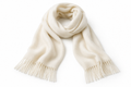 Sciarpa in Cashmere Avorio con frange
